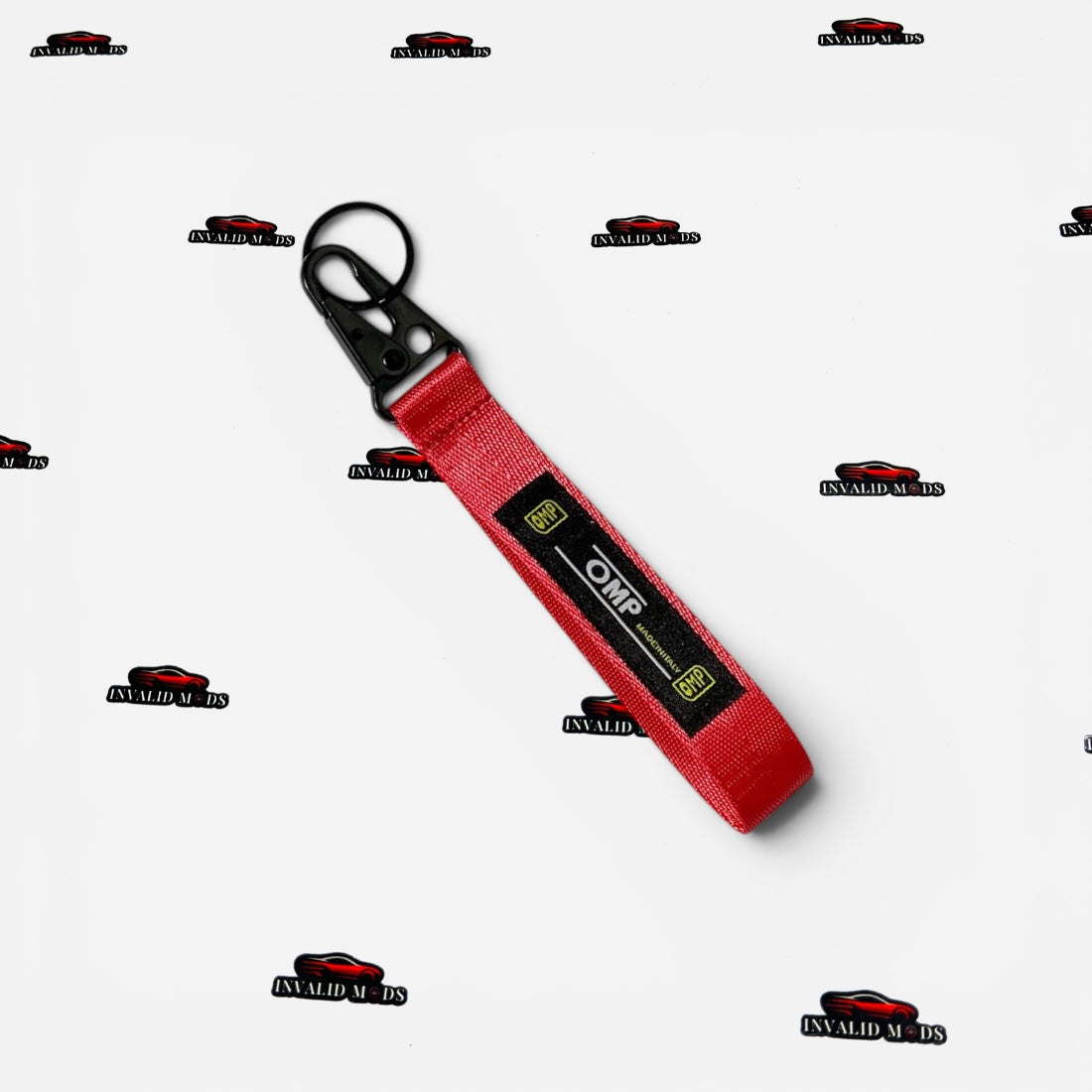 OMP Racing Keychain Strap | Premium Motorsport Fabric Key Holder