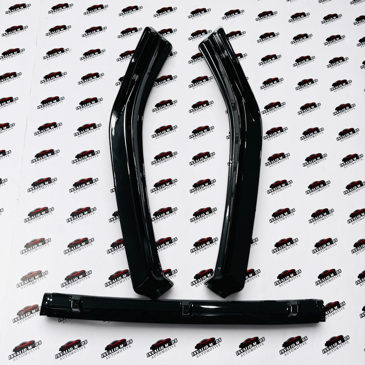Volkswagen Polo Front Splitters Gloss Black | ABS Front Lip Kit (2014+)