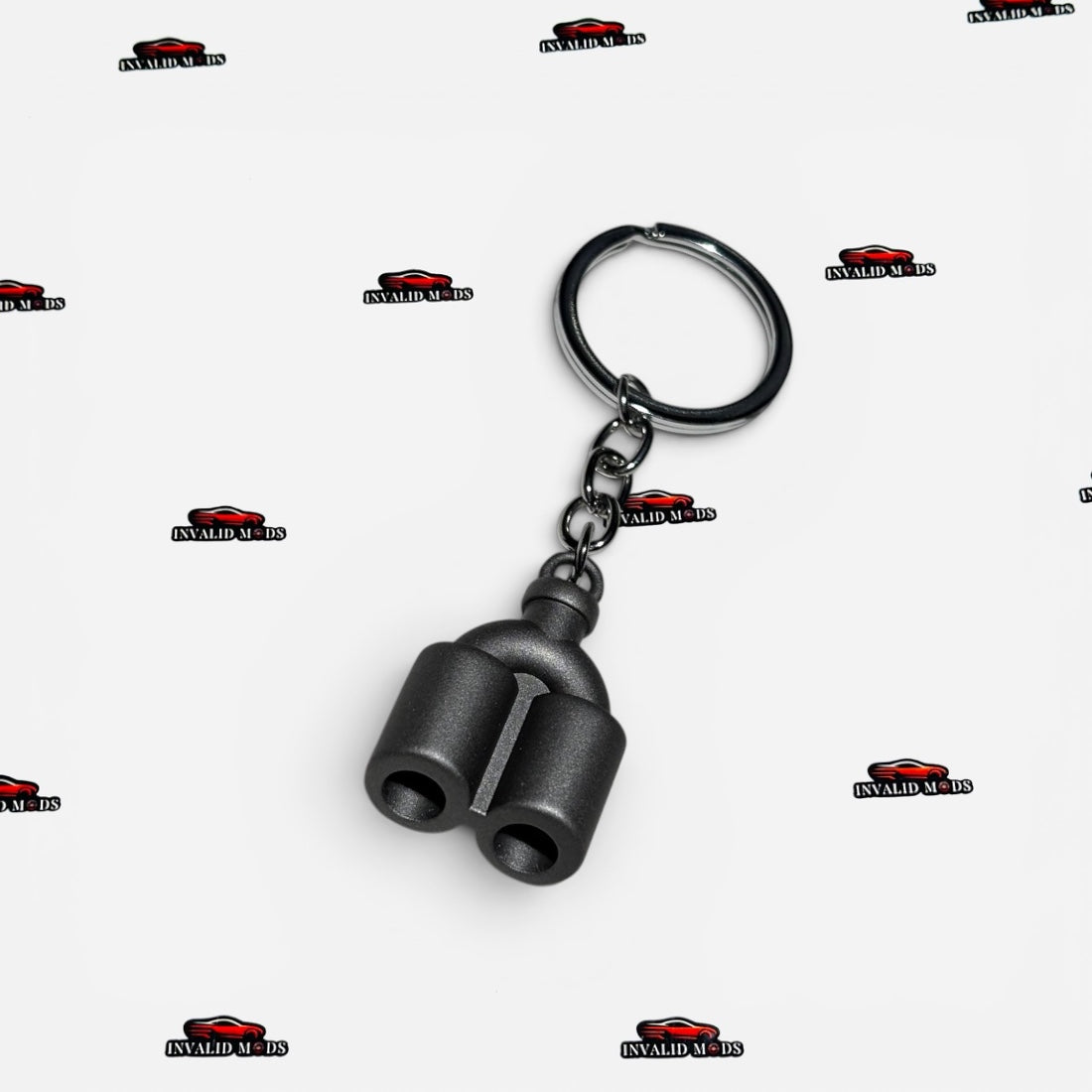 Exhaust Tip Keychain | Premium Metal Car Exhaust Keyring | Universal Automotive Keychain