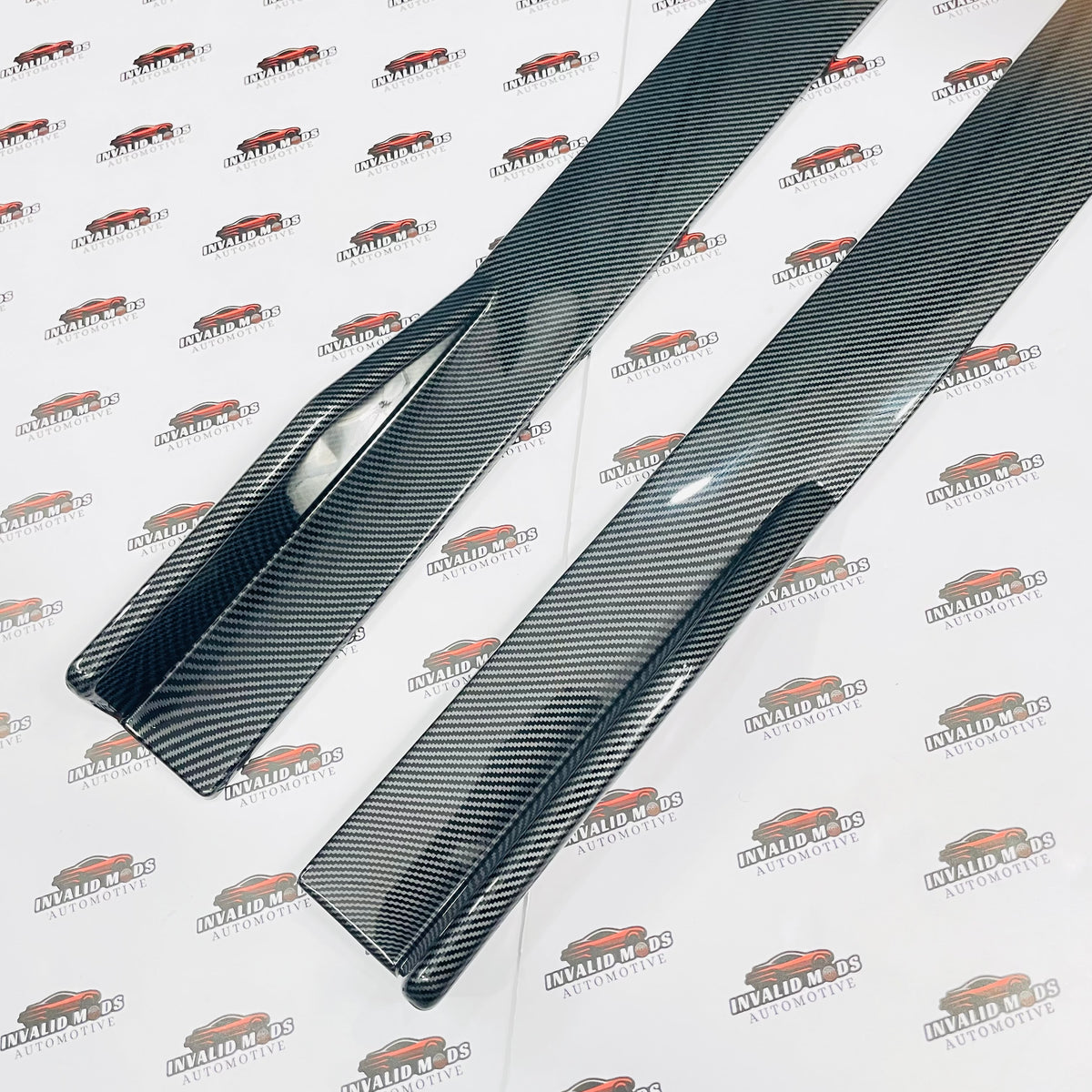 Universal 5 Pc Front Splitters & Side Skirts | Carbon Fiber | ABS