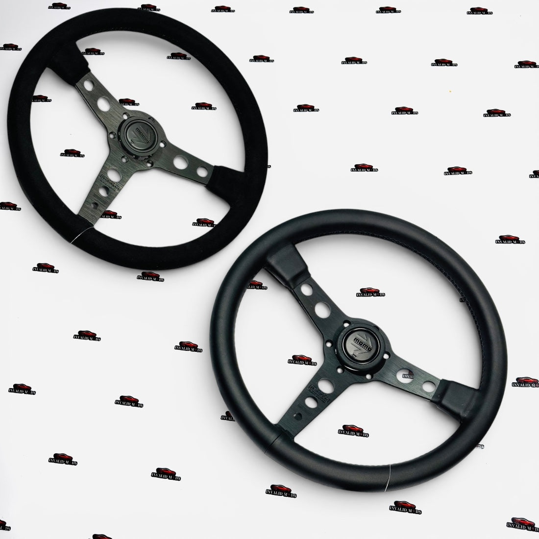 MOMO PROTOTIPO Black Edition Flat Steering Wheel | JDM Style Steering Wheel(Leather / Alcantara)