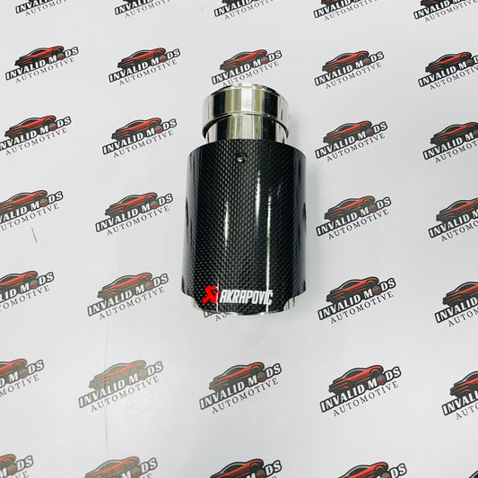 Akrapovic Single Gloss Carbon Fiber Exhaust Tip – High-Performance Car Upgrade