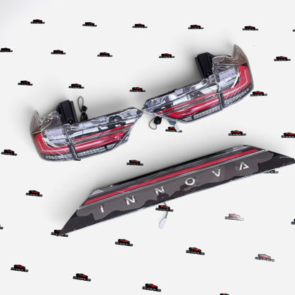 Toyota Innova Hycross Smoked LED Tail Lamps – Premium Aftermarket Plug & Play Rear Light Upgrade