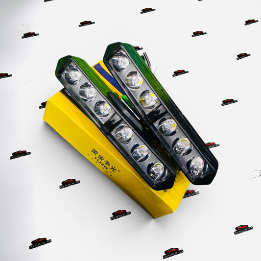 6-LED Rear Flashers Light | High-Brightness Safety Warning Light for Cars & Bikes | Universal Fit