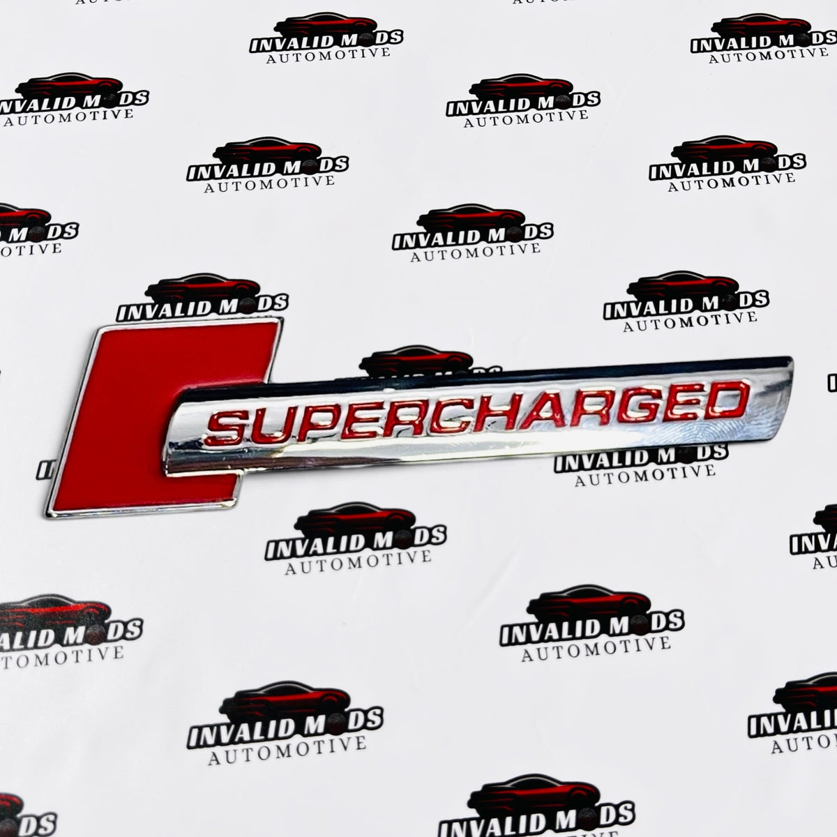 Supercharged 3D Metal Emblem Badge – Universal Car Sticker for Exterior Styling