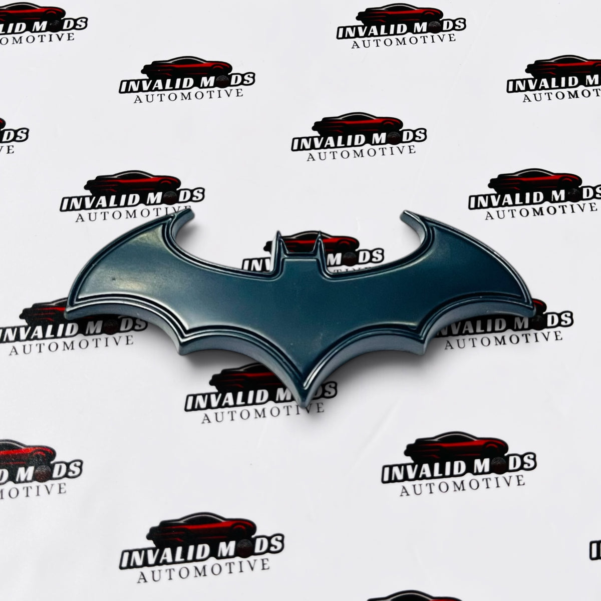 Batman Logo Sticker | Premium Metal Finish Badge in Silver & Gold