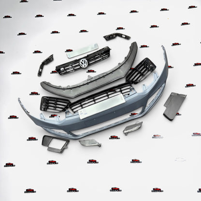 Volkswagen R-Line Front Bumper Kit with DRL Lights | Sporty Front Lip Upgrade for VW Polo & Vento