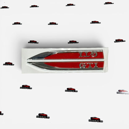 VW Polo GTI Fender Badge Set of 2 | Premium Aluminium Side Emblems