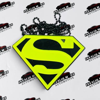 Neon Fluorescent Car Mirror Hanging – Marvel & DC Superhero Collection