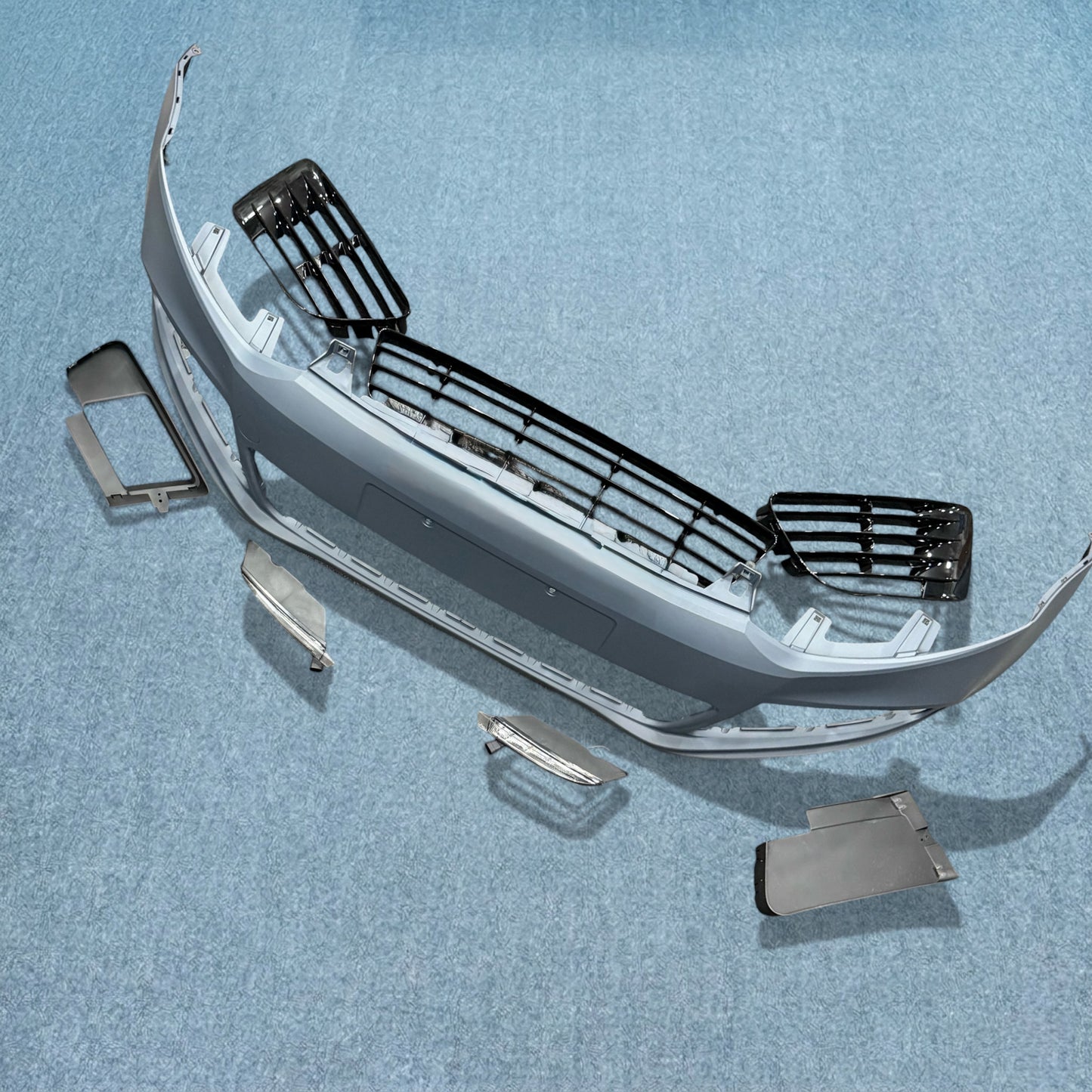 Volkswagen R-Line Front Bumper Kit with DRL Lights | Sporty Front Lip Upgrade for VW Polo & Vento