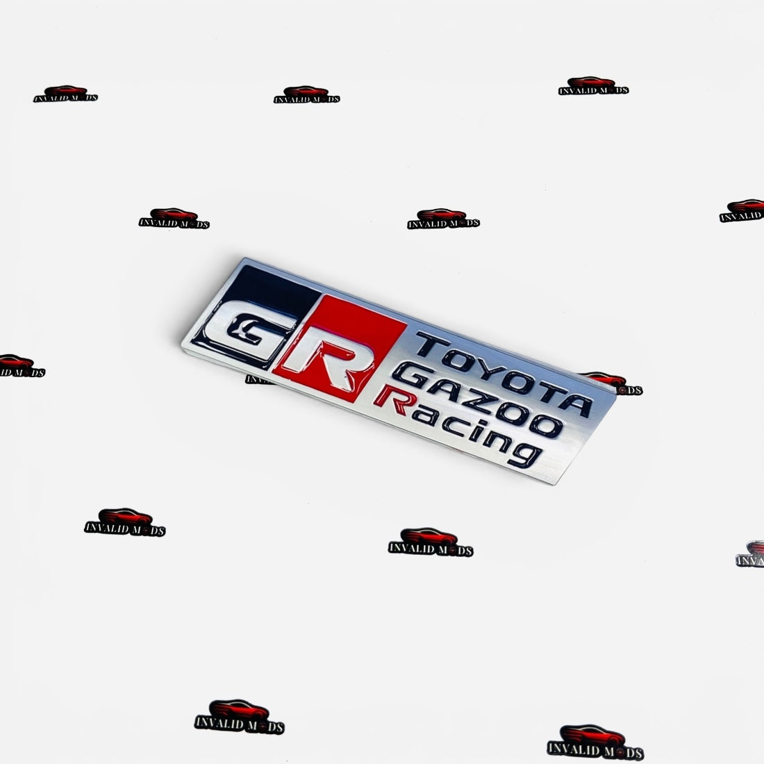 GR Steering Metal Sticker (Long) – Universal Car Emblem Badge