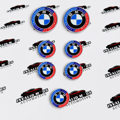 BMW 50th Anniversary Emblems | Set of 7 Replacement Logos