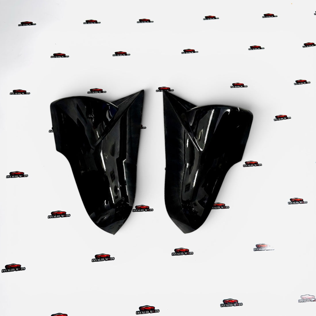Hyundai Creta Batman-Style Mirror Covers | Gloss Black ABS Replacement Set (2014–2019)