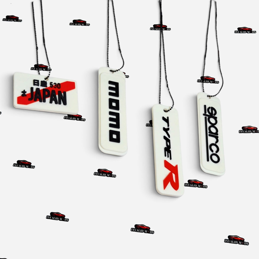 JDM Collection 3D Mirror Hanging Car Accessory | Textured Rear View Mirror Hanging Decor