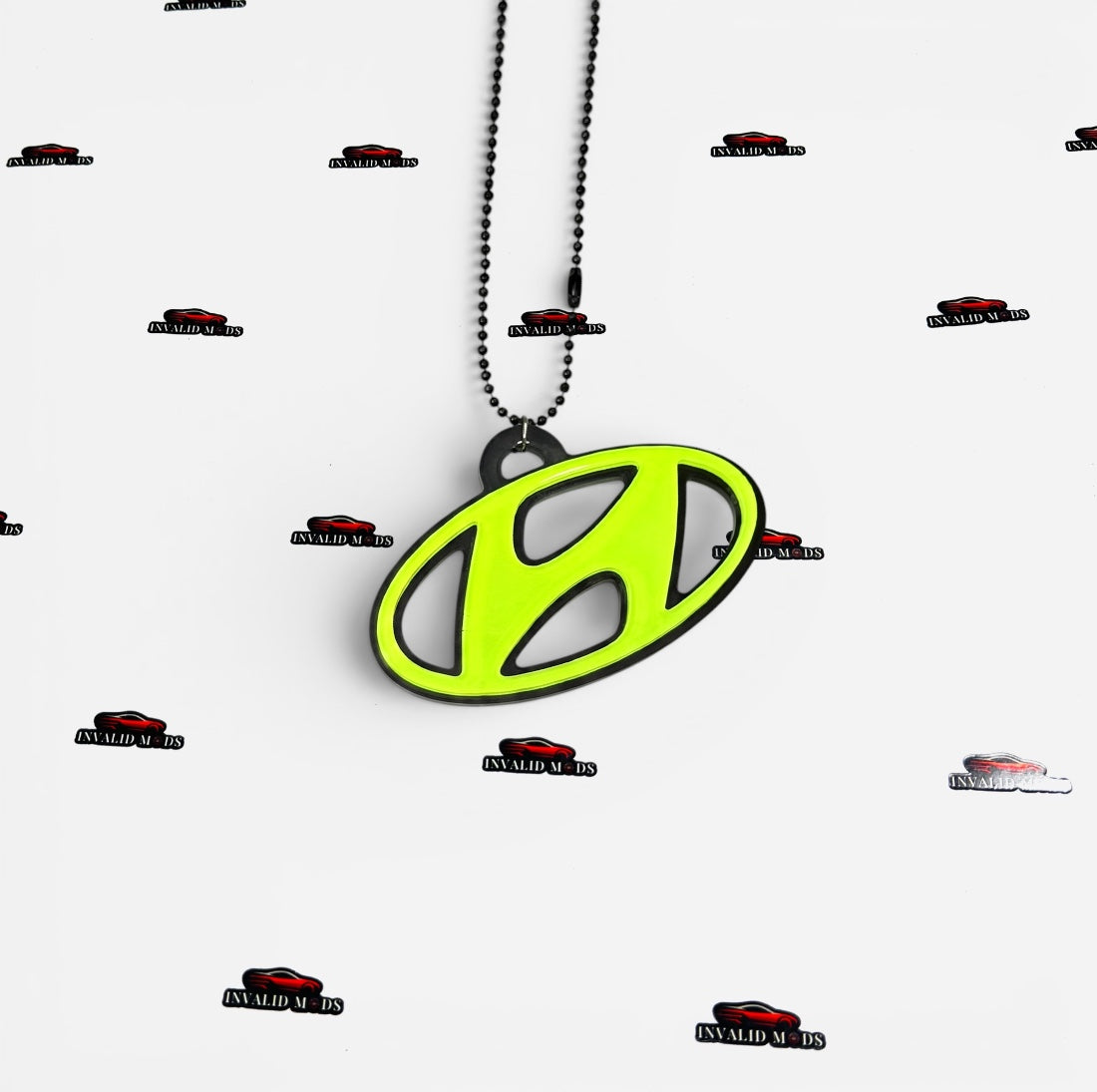 "Fluorescent Green Car Mirror Hanging – Stylish Interior Car Accessory for Modern Vehicles"