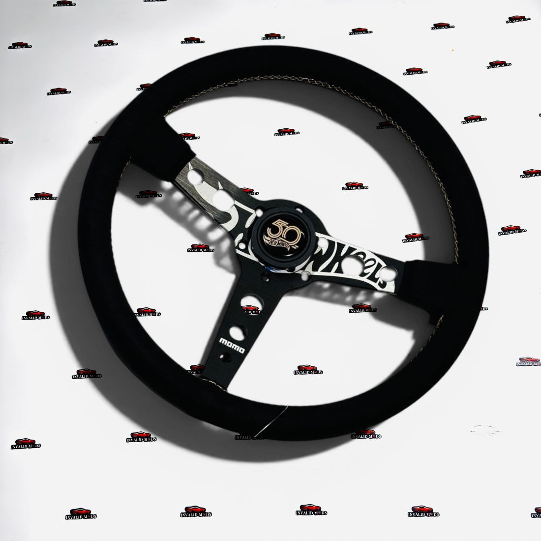 MOMO Hot Wheels Edition Steering Wheel | Leather/Alcantara Universal Racing Wheel 350mm