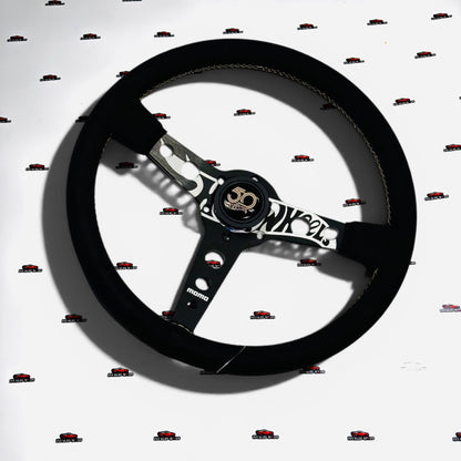 MOMO Hot Wheels Edition Steering Wheel | Leather/Alcantara Universal Racing Wheel 350mm