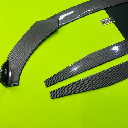 Universal 5 Pc Front Splitters & Side Skirts | Carbon Fiber | ABS