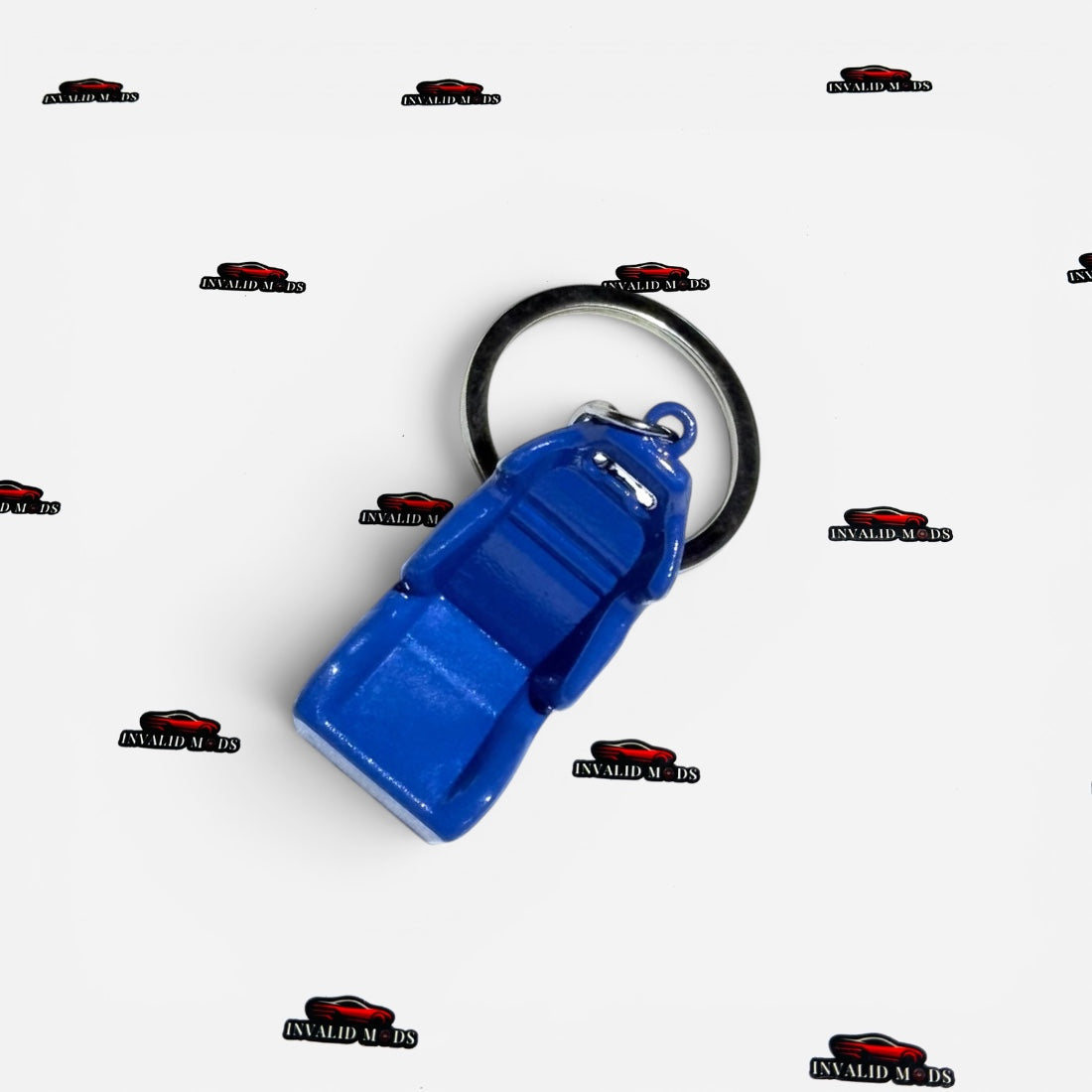 Bucket Seat Style Metal Keychain | Racing Seat Automotive Keyring