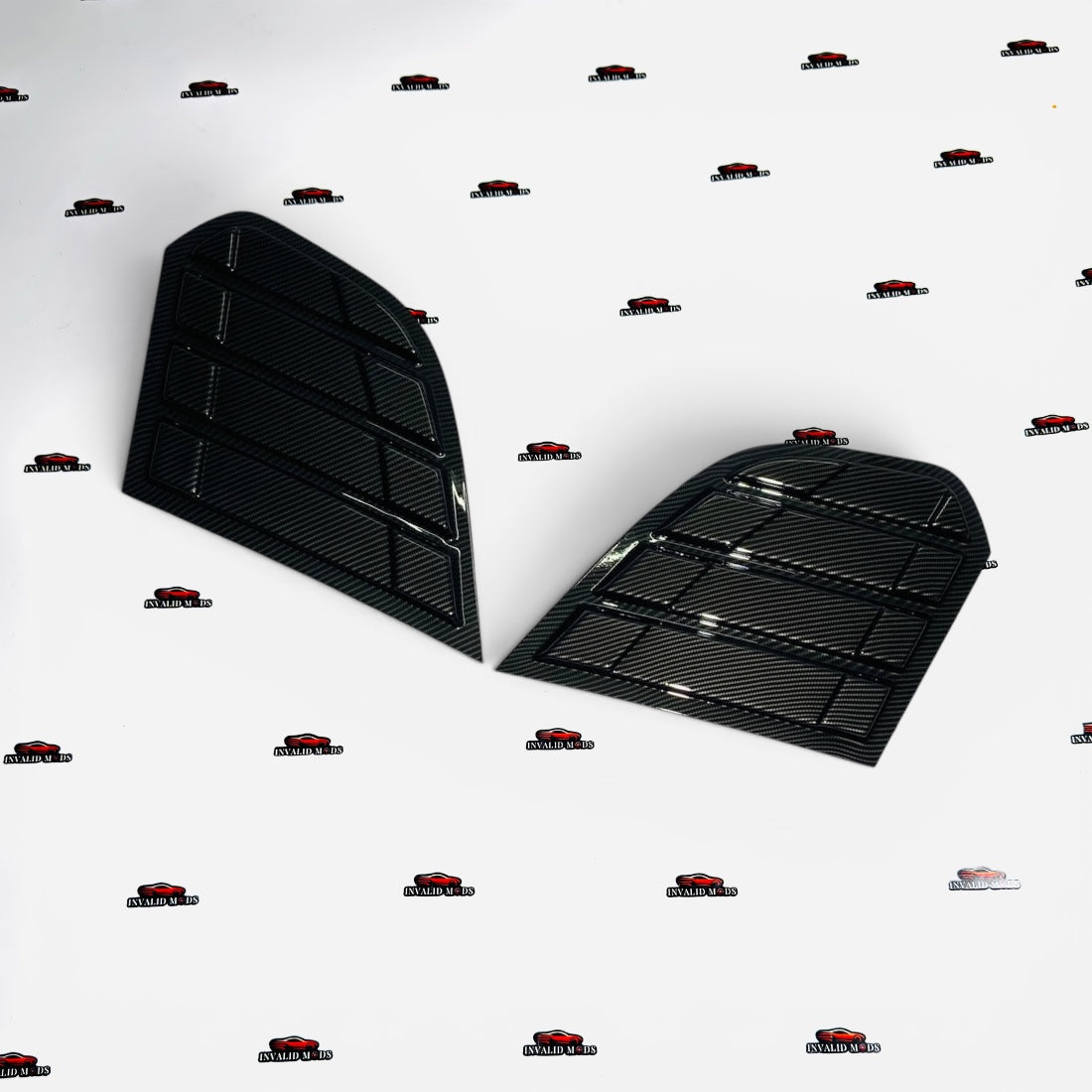 Maruti Suzuki Grand Vitara & Toyota Urban Cruiser Hyryder Side Window Louvers | Premium Carbon Fiber Finish Rear Quarter Window Covers
