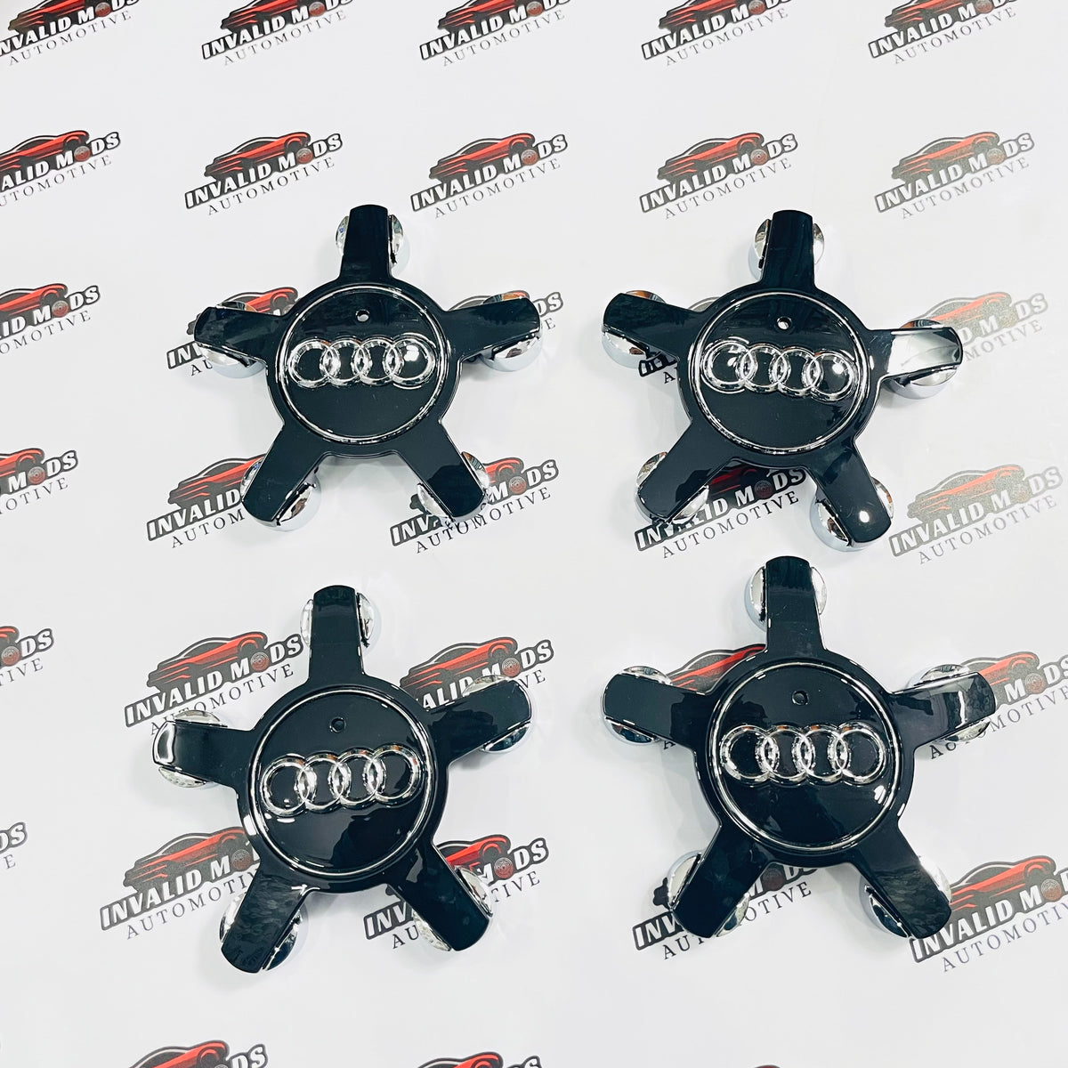 Audi Star Wheel Center Caps – Premium Aftermarket Replacement Set for Audi Wheels