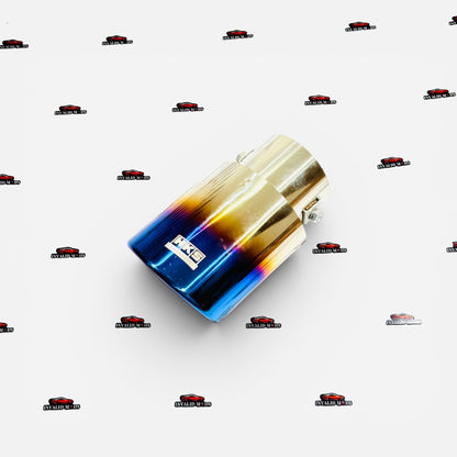 HKS Single Exhaust Tip | Universal Stainless Steel Performance Exhaust Tip | Burnt, Neo Chrome & Rainbow Finish