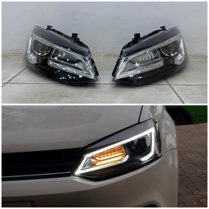 VW Polo Audi-Style Projector Headlights  – Premium LED Upgrade