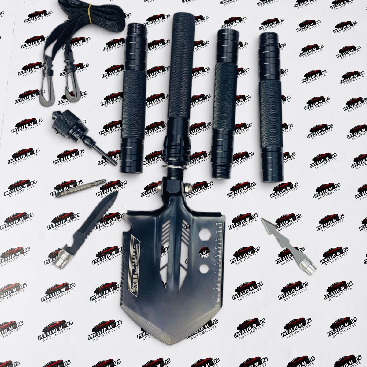 Folding Shovel Multi-Tool for Car, Camping, Off-Road & Emergency Use