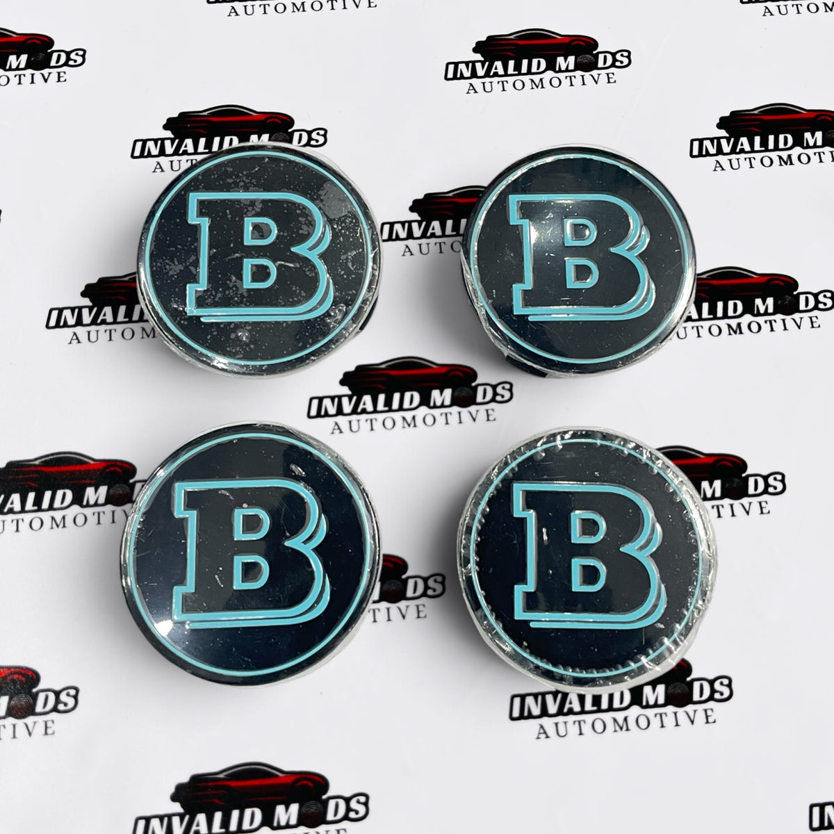 Mercedes-Benz BRABUS Style Wheel Center Caps | Outer Diameter (76.6mm) | Set of 4
