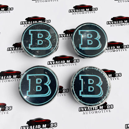 Mercedes-Benz BRABUS Style Wheel Center Caps | Outer Diameter (76.6mm) | Set of 4