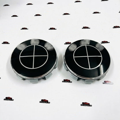 BMW Black Wheel Center Caps – Premium Set of 4 | Stylish Replacement Hub Caps for BMW Rims