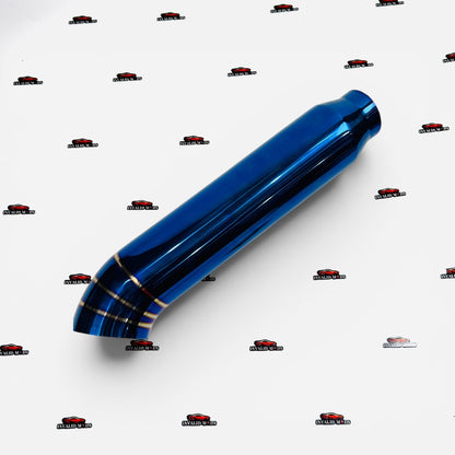 Long End Can Exhaust Tip | Premium Burnt Blue Stainless Steel Universal Performance Exhaust Tip