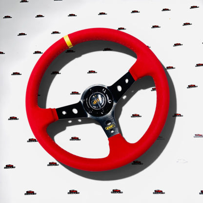 OMP Racing Steering Wheel | Alcantara Grip Universal Sport Wheel 350mm