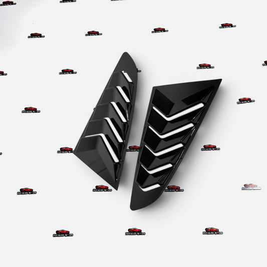 Ford Mustang Side Window Louvers | Gloss Black ABS | Compatible with 2015+ Models