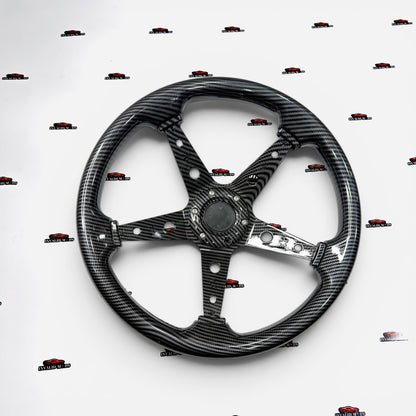 SPARCO 14-Inch Carbon 5-Spoke Steering Wheel | Universal Racing Performance Upgrade