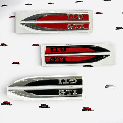 VW Polo GTI Fender Badge Set of 2 | Premium Aluminium Side Emblems