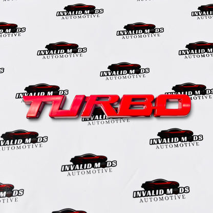 Turbo Metal Sticker Emblem | Universal Performance Car Badge