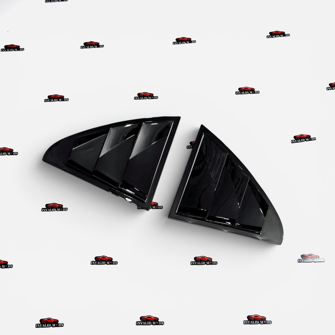 Mercedes-Benz W205 C-Class Side Window Louvers | Gloss Black ABS Quarter Window Louvers for 2014–2021 C-Class