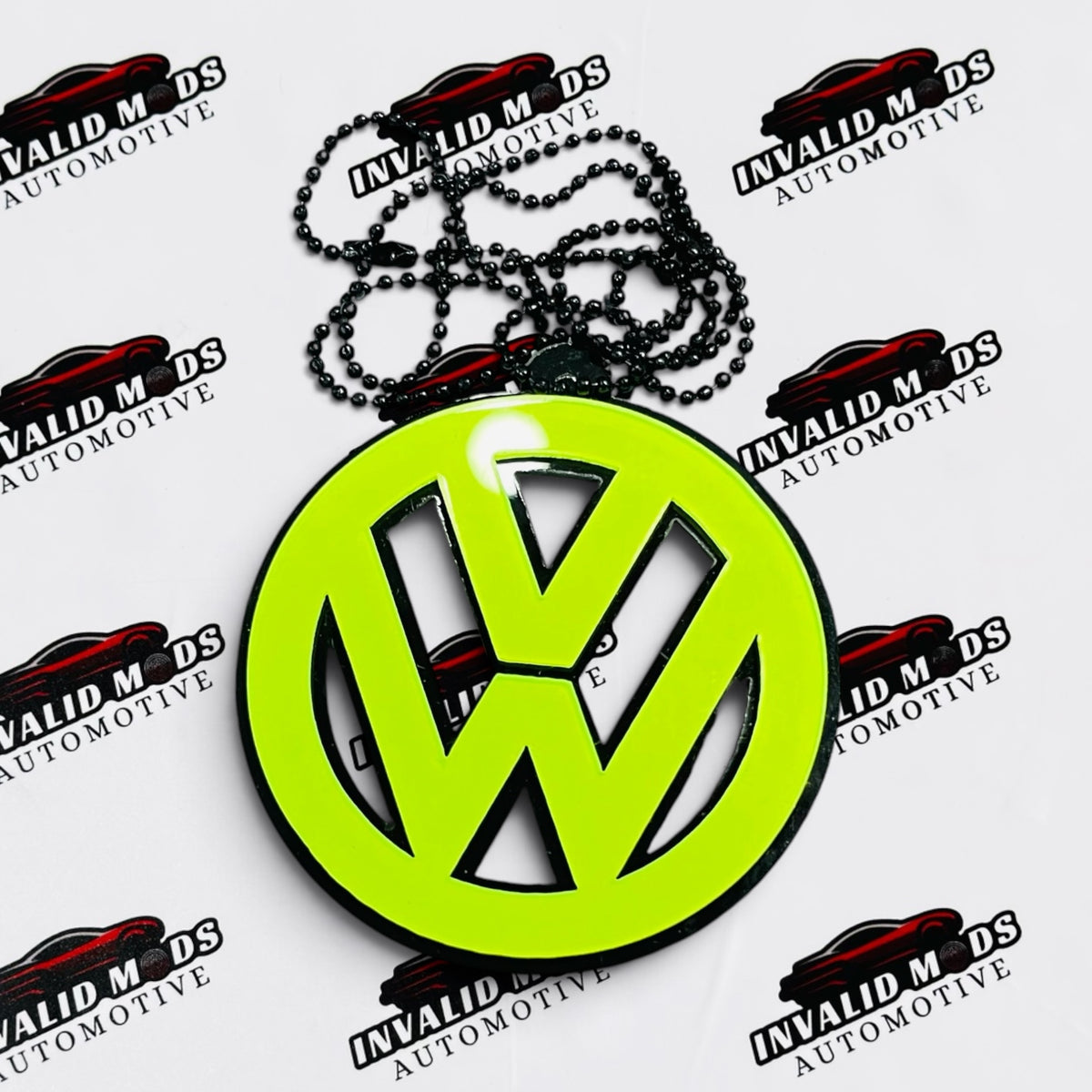 Neon Fluorescent Car Mirror Hanging for All Cars – Stylish Car Interior Accessory