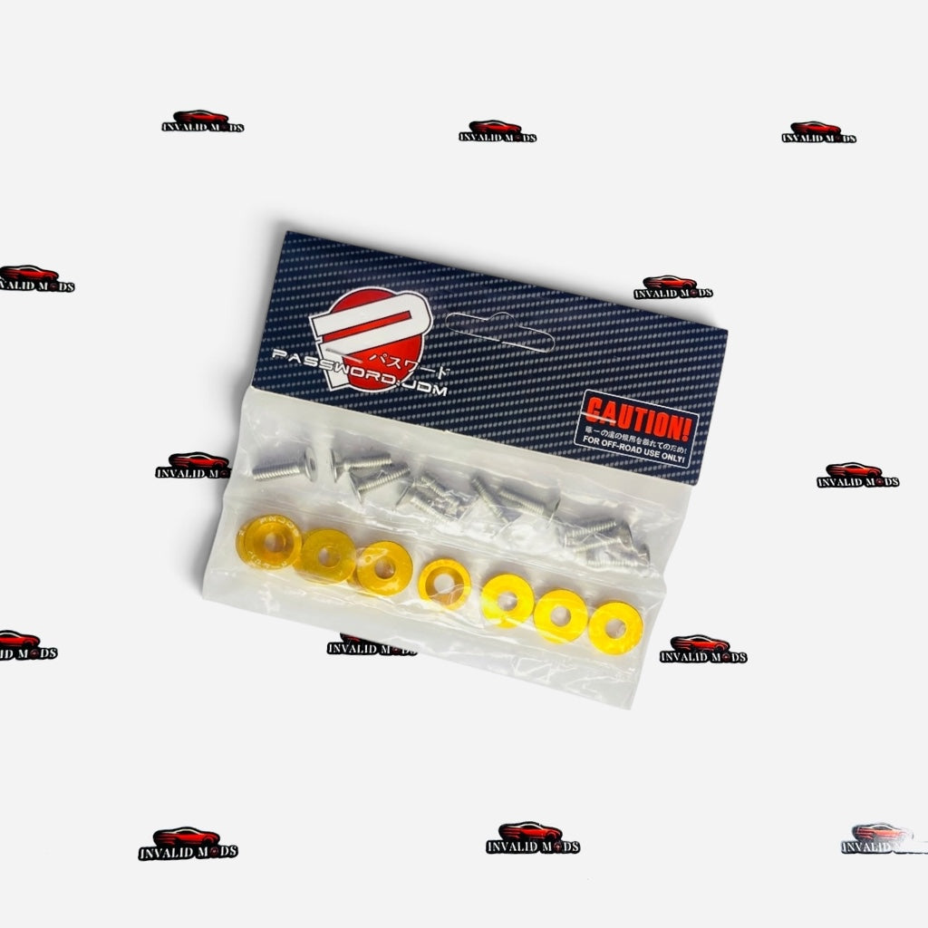 Universal JDM Aluminum Fender Washer & Bolt Set – 10-Piece Multi-Color Kit