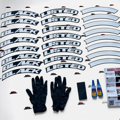 Car Tyre Stickers (Set of 8 for 4 Tyres)