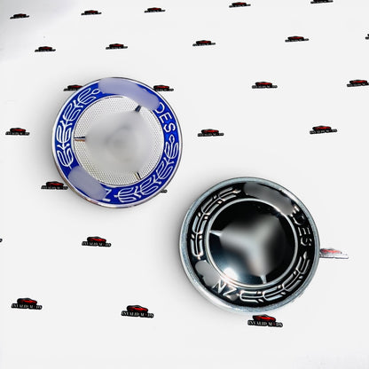 Mercedes-Benz Hood Emblem Badge | Blue & Black Bonnet Logo Aftermarket