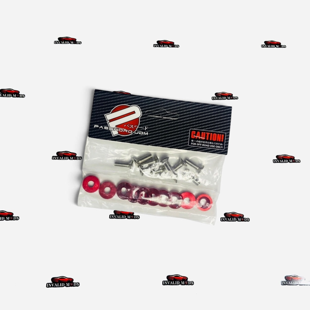Universal JDM Aluminum Fender Washer & Bolt Set – 10-Piece Multi-Color Kit