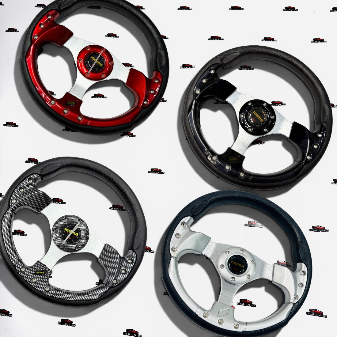 MOMO Round 12-Inch Steering Wheel – Universal Racing Style Performance Wheel