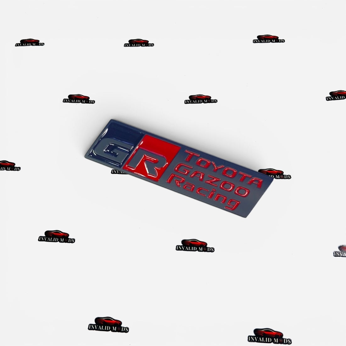 GR Steering Metal Sticker (Long) – Universal Car Emblem Badge