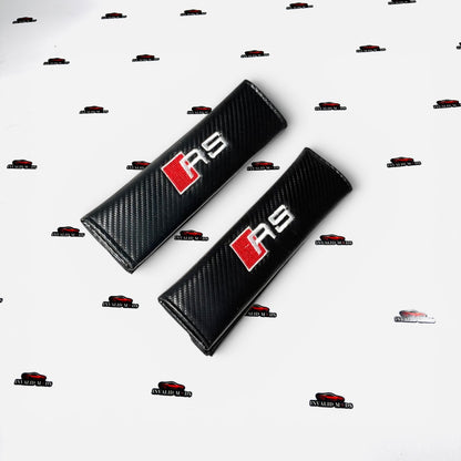 Carbon Fiber Finish Seat Belt Shoulder Pads – Universal Aftermarket Cushion Pair | Comfort and Protection for Car Seat Belts