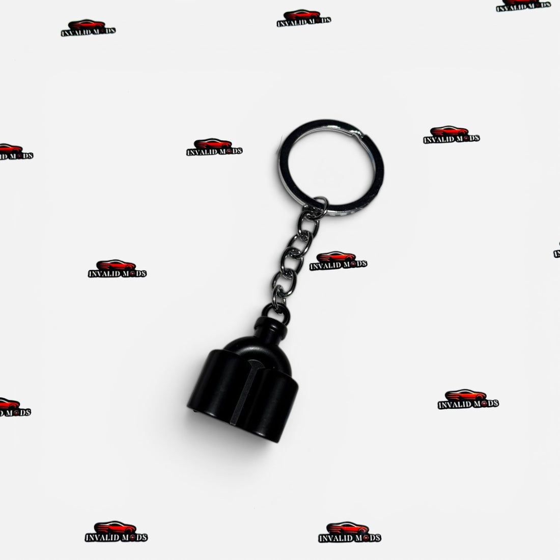 Exhaust Tip Keychain | Premium Metal Car Exhaust Keyring | Universal Automotive Keychain