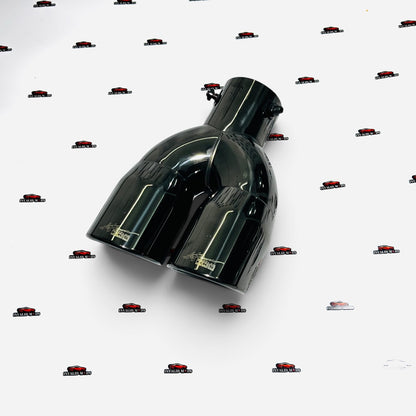 HKS Style Dual Exhaust Muffler Tips | Burnt, Rainbow & Gloss Black Finishes | Universal Performance Exhaust Tips