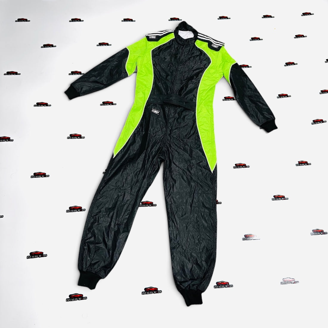 OMP Racing Suit Black & Green – Premium Dual-Color Auto Racing Gear