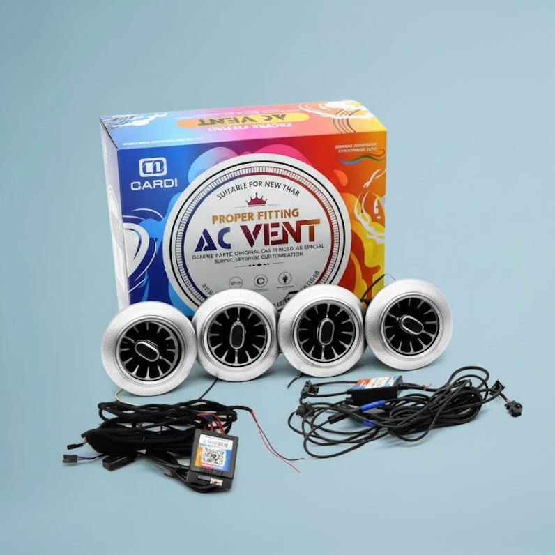 Mahindra Thar Roxx AC Vent Ambient Light – Premium CARDI K4 RGB Interior Light Kit (2021+)